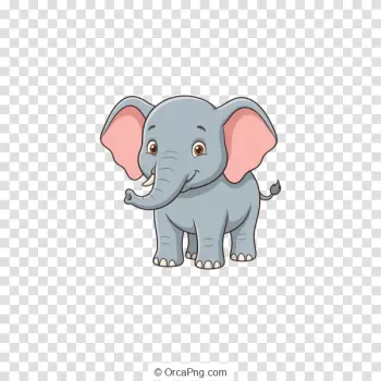 Adorable Baby Elephant Cartoon