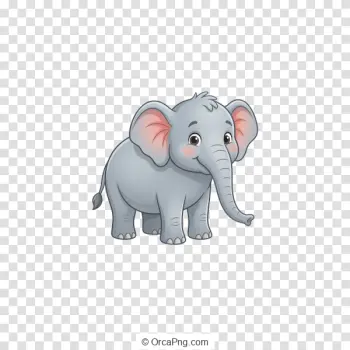 Adorable Cartoon Elephant Character