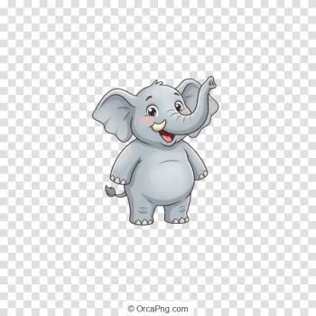 Smiling Baby Elephant Character
