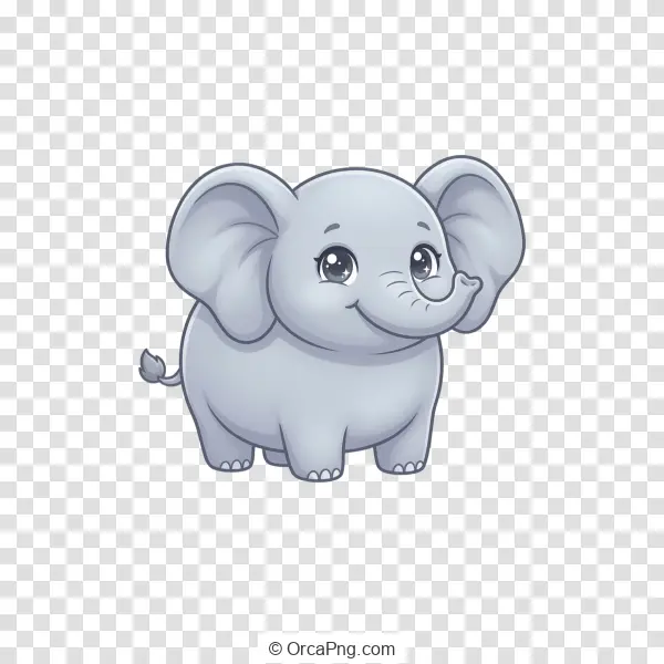 Charming Cartoon Baby Elephant