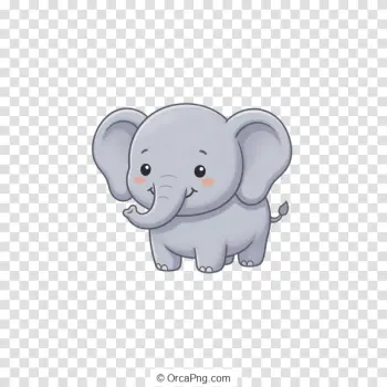 Adorable Baby Elephant Illustration