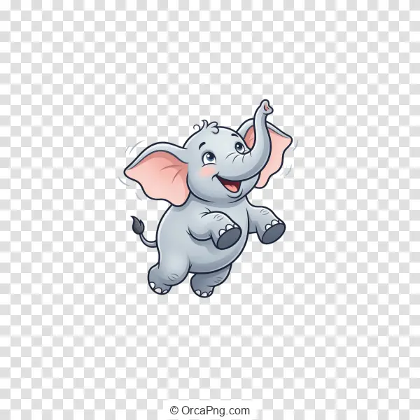Joyful Baby Elephant Leap
