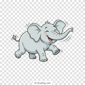 Joyful Little Elephant Prance