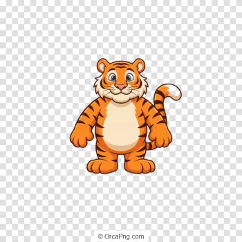 Smiling Cartoon Tiger