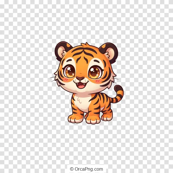 Charming Baby Tiger Cub Illustration