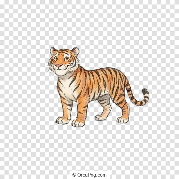 Smiling Cartoon Tiger