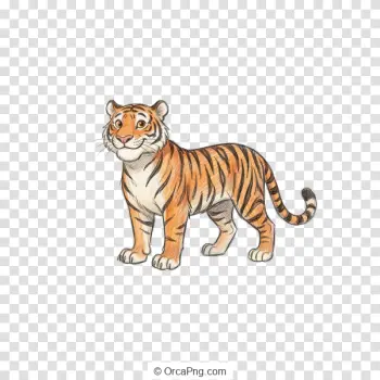 Smiling Cartoon Tiger