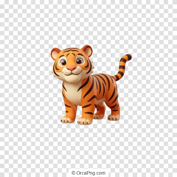 Smiling Tiger Cub Illustration