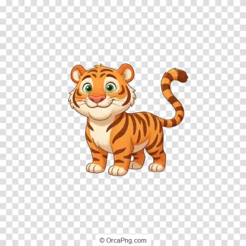 Charming Cartoon Tiger Cub