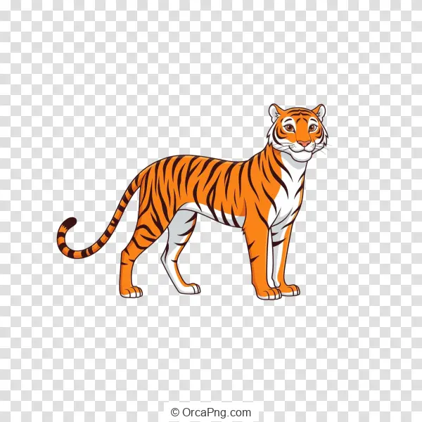 Vibrant Striped Tiger