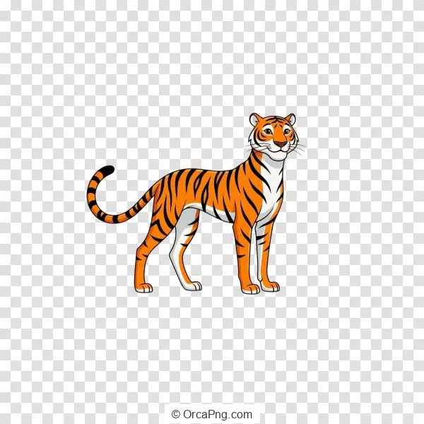 Majestic Cartoon Tiger