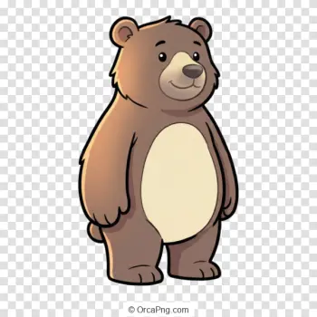 Friendly Upright Cartoon Bear