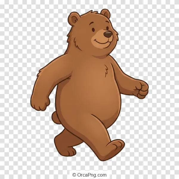 Cheerful Brown Bear Stroll