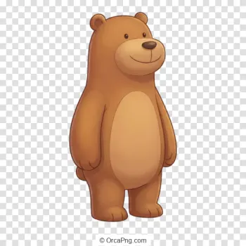 Upright Friendly Cartoon Bear