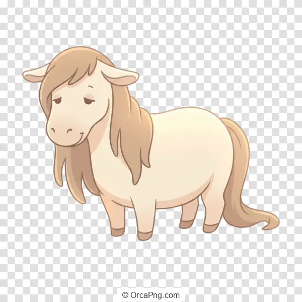 Charming Cream Cartoon Pony