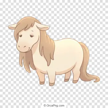 Charming Cream Cartoon Pony