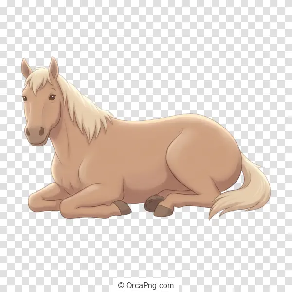 Relaxed Cartoon Horse