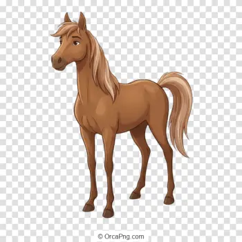 Stylized Gentle Brown Horse