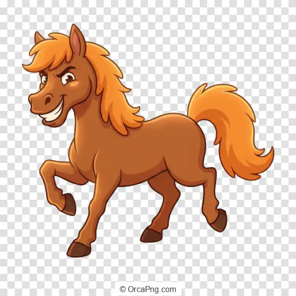 Mischievous Cartoon Horse