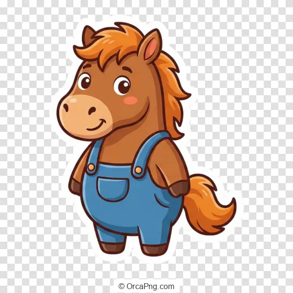 Friendly Farm Horse Cartoon