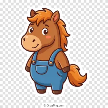 Friendly Farm Horse Cartoon