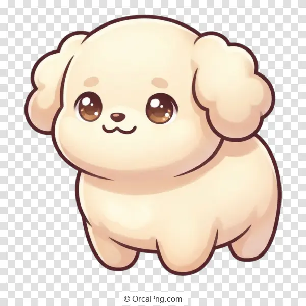 Charming Cream Fluff Puppy