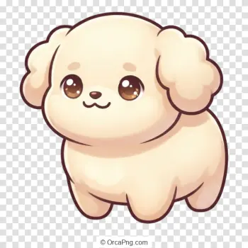 Charming Cream Fluff Puppy