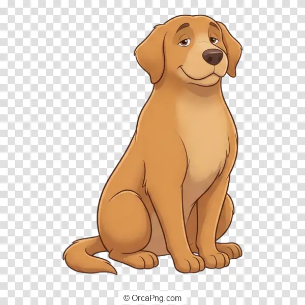 Friendly Golden Pup Character
