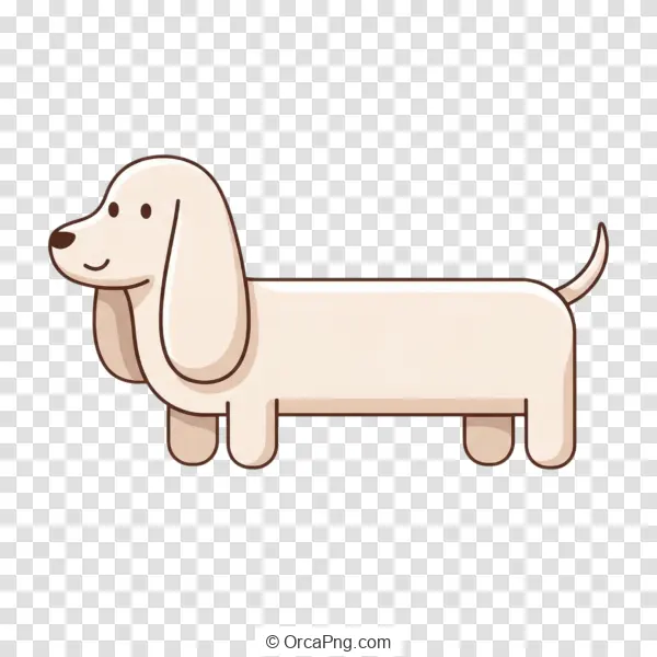 Happy Cartoon Dachshund