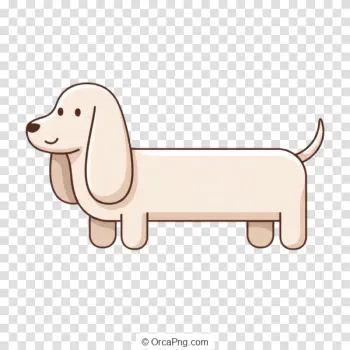 Happy Cartoon Dachshund