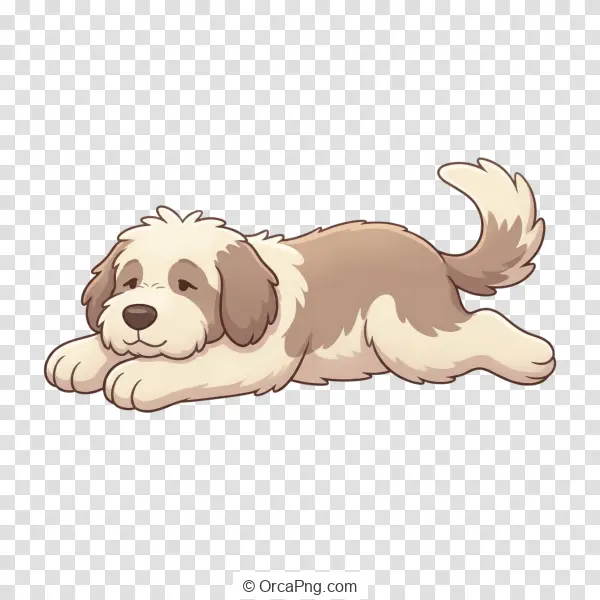 Relaxed Cartoon Puppy