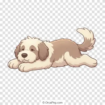 Relaxed Cartoon Puppy