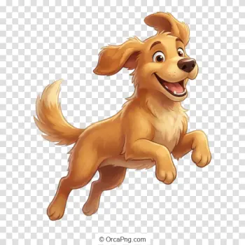 Joyful Golden Puppy Leap