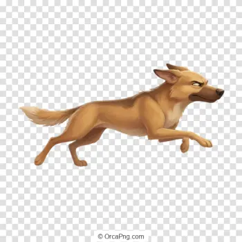 Dynamic Leaping Cartoon Dog