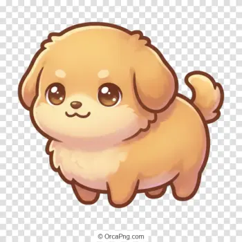 Chibi Tan Puppy Illustration