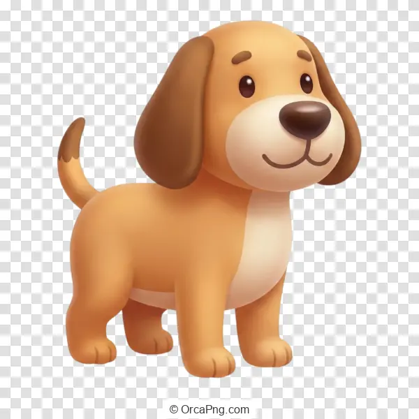 Cute Tan Cartoon Puppy