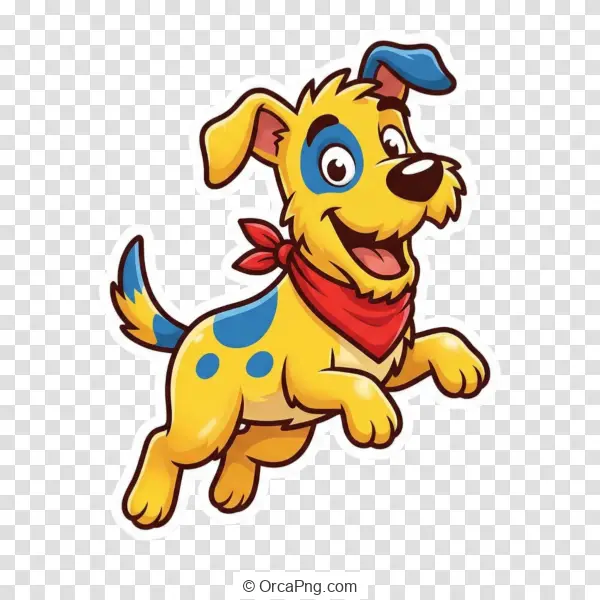 Playful Spotted Puppy Cartoon