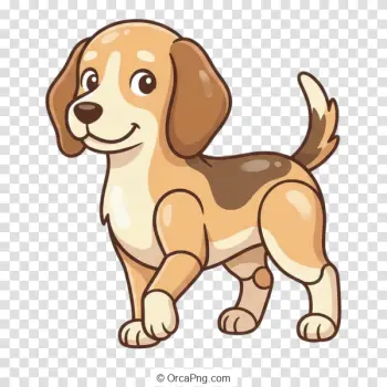 Happy Tan and Brown Beagle Puppy