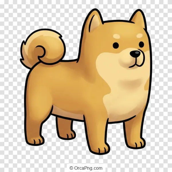 Adorable Cartoon Shiba