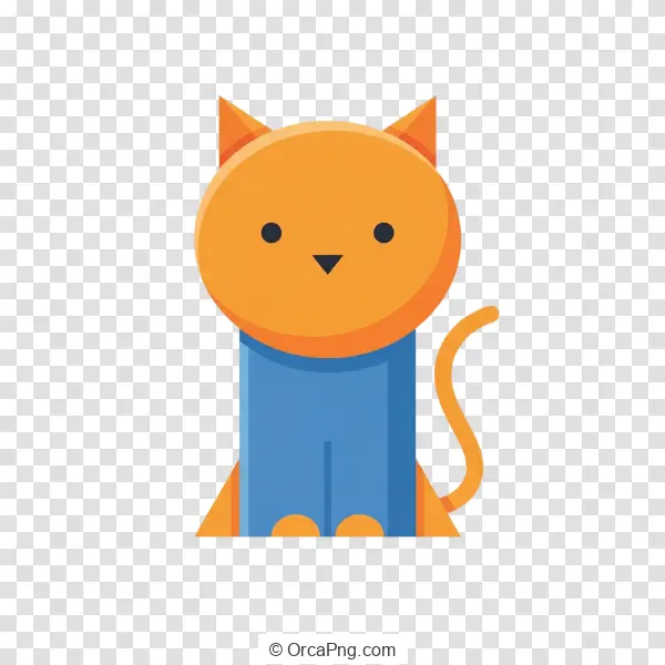 Minimalist Orange Cat
