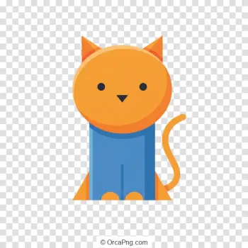 Minimalist Orange Cat