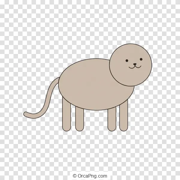 Minimalist Tan Kitty