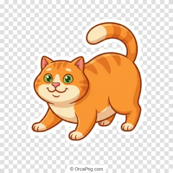 Charming Orange Cartoon Cat