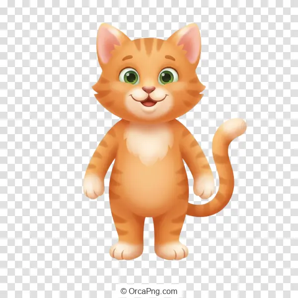 Happy Orange Tabby Character