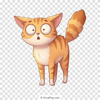 Wide-Eyed Tabby Character