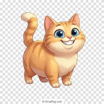 Happy Orange Tabby Character