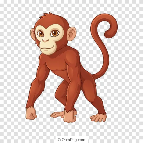 Playful Cartoon Monkey Illustration