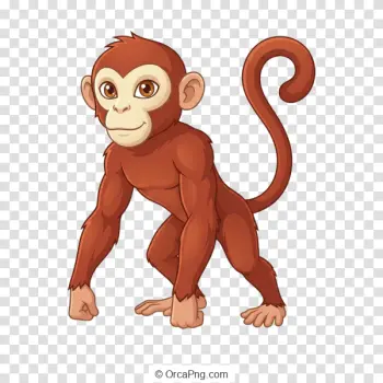 Playful Cartoon Monkey Illustration