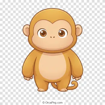 Charming Chibi Monkey Illustration