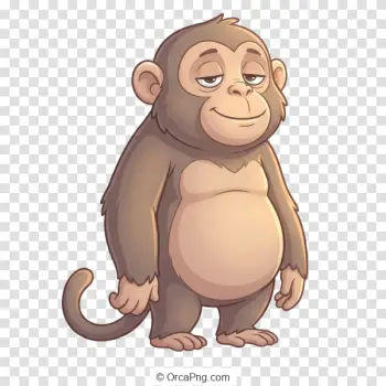 Relaxed Cartoon Monkey